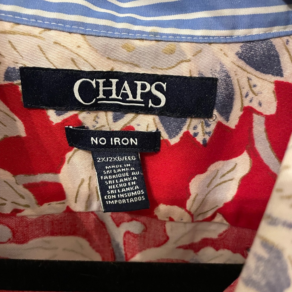 CHAPS no-iron blouse - sz 2X - Picture 3 of 6